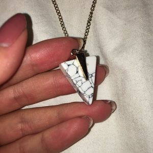 gold and marble necklace